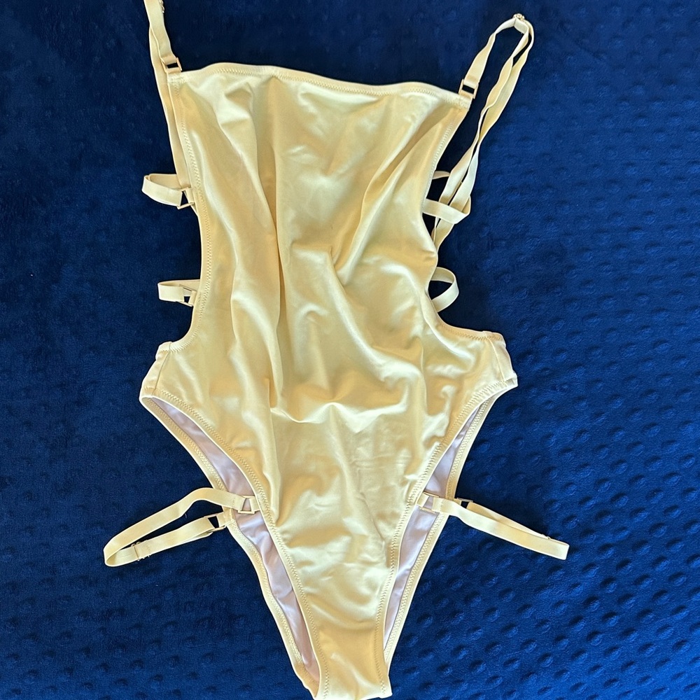 Elegant Yellow One-Piece Swimsuit